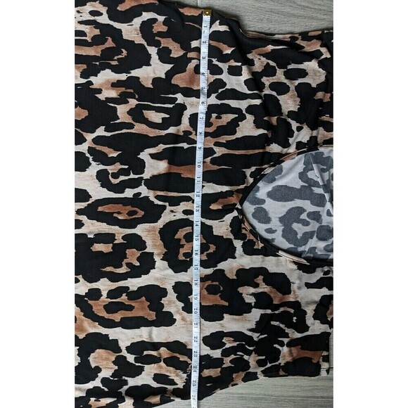 Show Me Your Mumu Leopard Cap Sleeves Top Large - Picture 5 of 6